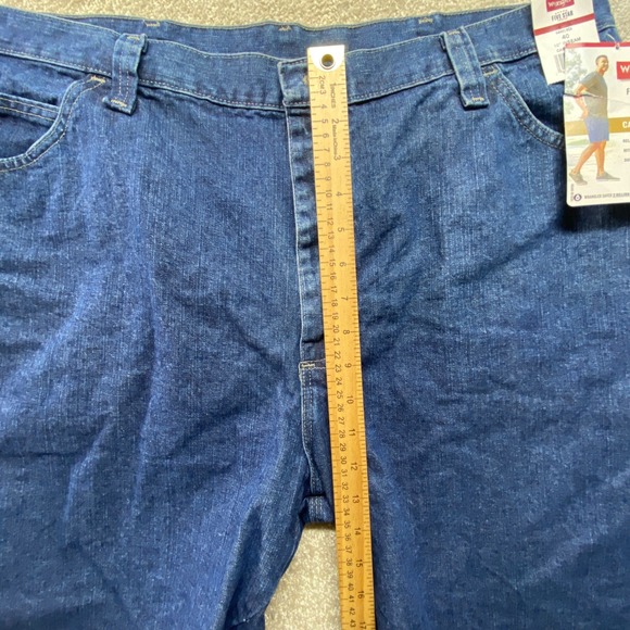 Wrangler Carpenter Denim Shorts‎ Mens 40 Blue Five Star Relaxed Hits At Knee NEW - Picture 4 of 9